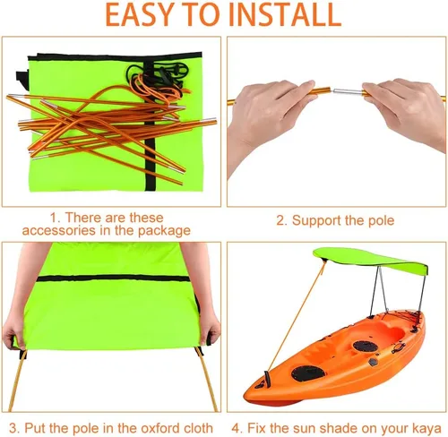 Vista 2 de KUUQA Toldo para kayak y canoa para una sola persona