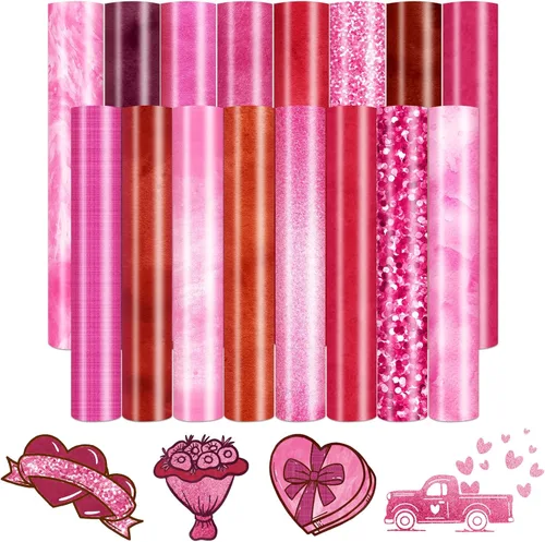 Vista 14 de HTVSTD Vinilo HTV con estampado inflado 3D, 12 hojas de 12 x 10 pulgadas, vinilo de transferencia de calor estampado de vaca, leopardo