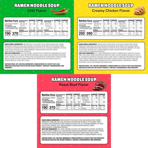 Vista 9 de Maruchan Variedad de fideos ramen, 7 sabores, porciones individuales de 3