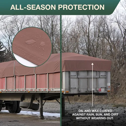 Vista 3 de CCS CHICAGO CANVAS & SUPPLY - Lona impermeable resistente, extraduradera, para varios usos, funda de lona de campamento con ojales inoxidables