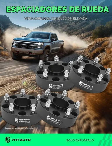 Vista 2 de YHTAUTO 5x5.5 pulgadas espaciadores de rueda centrados en el cubo de 2 pulgadas, compatibles con Ram 1500 2012-2018, Ram 1500 Classic 2019-2023