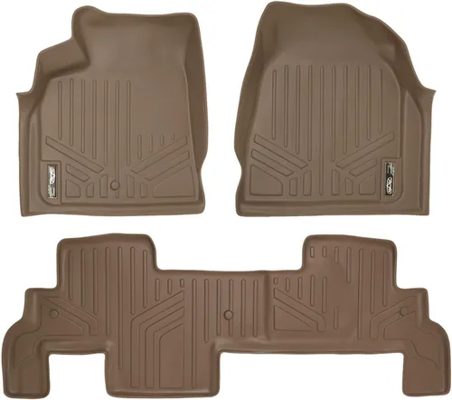 Vista 13 de SMARTLINER Juego de revestimientos de 2 filas y carga detrás de la segunda fila, color tostado, compatible con Buick Enclave 2009-2017/Chevrolet