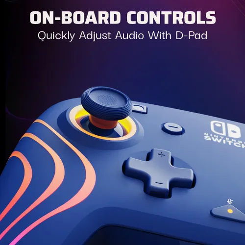 Vista 4 de PDP Afterglow Wave Wired Controller Blue for Nintendo Switch, Nintendo Switch - OLED