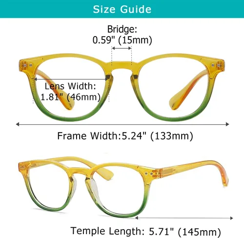 Vista 4 de LUR Gafas de lectura paquete de 5 lectores de moda para mujer (uno para cada color)