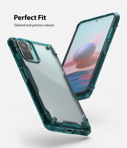 Vista 3 de Ringke Fusion-X - Funda compatible con Xiaomi Redmi Note 10, Redmi Note 10S, parte trasera transparente, resistente, a prueba de golpes, TPU