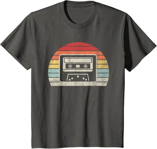 Vista 28 de Retro Cassette Tape 80s 90s Nostalgia T-Shirt Negro