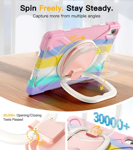 Vista 7 de BRAECN - Funda para iPad (A16) de 11ª/10ª generación para niños, 11"/10.9" 2025/2022 Shockproof Silicone Cover, Screen Protector, Stable