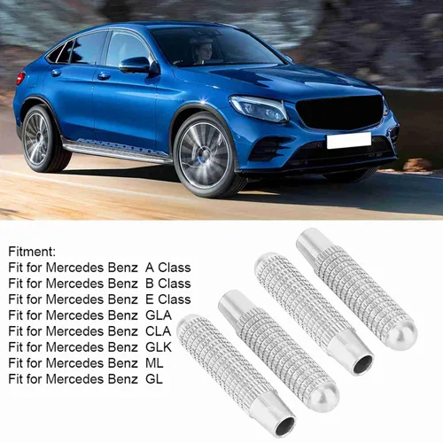 Vista 4 de 4 piezas de perno de puerta interior para cerradura, perno de bloqueo de puerta, perilla de aleación de aluminio, apta para A B E CLA GLA GLC GLK ML