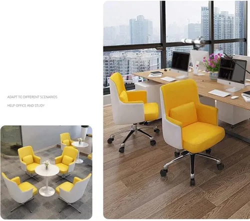 Vista 7 de LIOONS Office Desk Chairs Office Chair Height Adjustable Desk Chair Comfortable Leather Computer Chair Caster Design Computer Chair Executive Chairs