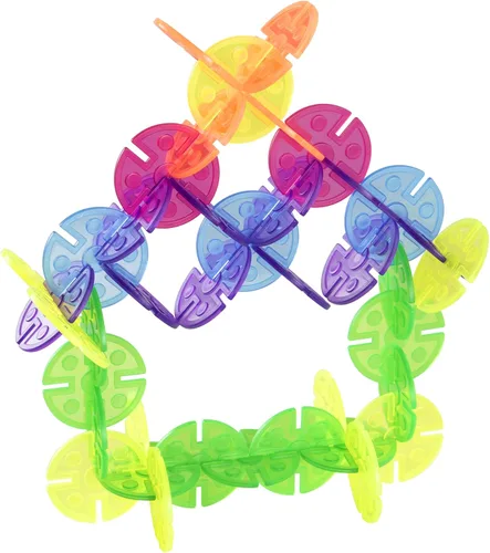 Vista 8 de Guidecraft Interlox Discs - Juego de 96 piezas: juguete de aprendizaje y construcción STEM para niños, juego de construcción creativo y educativo
