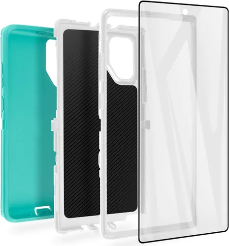 Vista 4 de AICase Funda para Galaxy Note 10, protección contra caídas de cuerpo completo, resistente, con protector de pantalla, a prueba de golpes, caídas