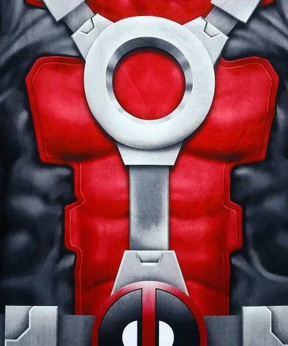 Vista 3 de Marvel Comics Deadpool Performance - Camiseta deportiva de compresión, Rojo