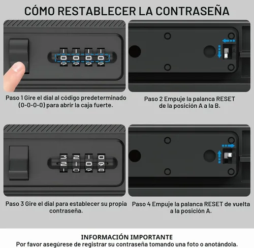 Vista 7 de Diyife Caja fuerte portátil, [impermeable] Caja de seguridad de viaje
