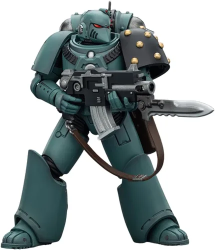 Vista 3 de JOYTOY Warhammer The Horus Herejy 1:18 Hijos de Horus MKVI Tactical Legionary Model Regalos de cumpleaños JT02977