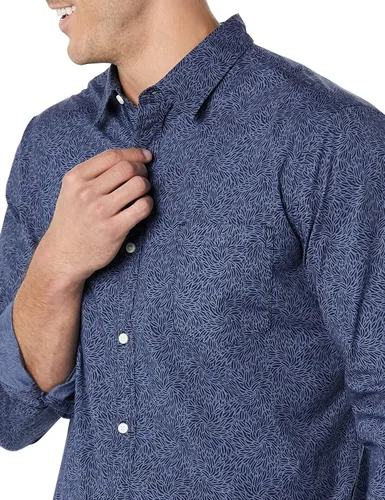 Vista 5 de Tienda Essentials Camisa de popelina elástica de manga larga para hombre
