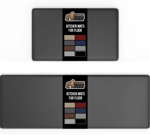 Vista 27 de Gorilla Grip - Tapete antifatiga acolchado para cocina, escritorio, ergonómico, superficie rugosa resistente a los rayones y al agua, para comodidad