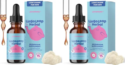 Vista 10 de JoySpring Melena de León para Niños Suplemento para Retraso del Habla en Niños y Pequeñitos Hongo Melena de León, Gotu Kola y Ashwagandha