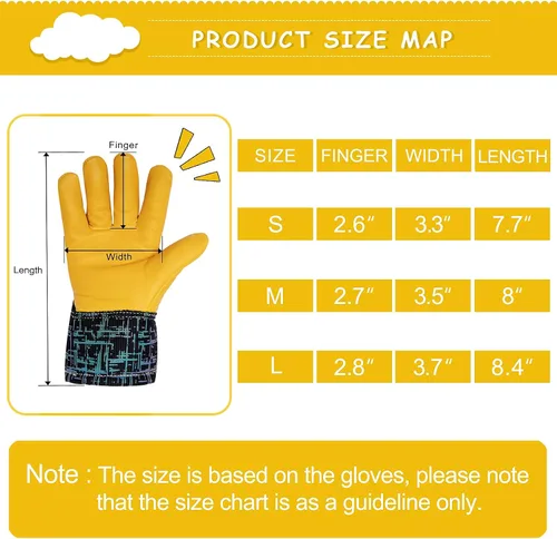 Vista 6 de Kids Winter Gloves, 3M Thinsulate Lined Warm Insulated Toddler Work Gloves with Soft Sheepskin for Cold Weather