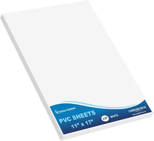 Vista 101 de Mega Format Hojas de plástico de PVC expandido – Hoja negra rígida de 5 x 7 pulgadas para manualidades, señalización y exhibiciones – Sintra Negro