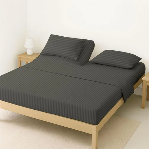 Vista 17 de ARlinen Juego de sábanas divididas tamaño Queen, 5 piezas, 100% algodón egipcio, bolsillo profundo de 16 pulgadas, ropa de cama suave de lujo
