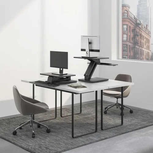 Vista 2 de Desky Elevador de escritorio ajustable cero – 6.3 a 17.3 pulgadas de altura ajustable