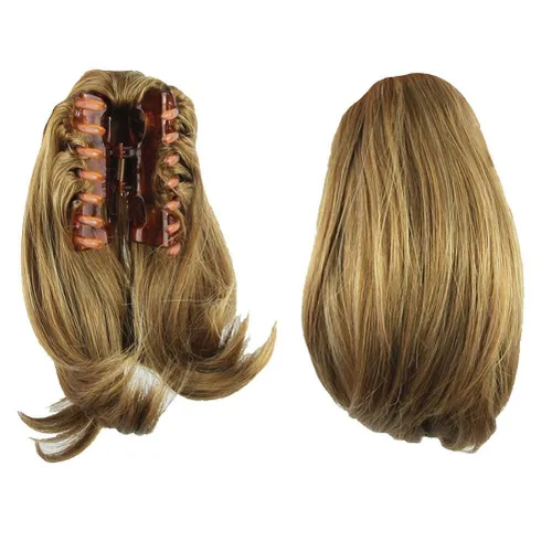 Vista 6 de S-ssoy 1003 - Extensión de pelo sintético para mujer, 10 pulgadas, con pinza de garra corta y recta