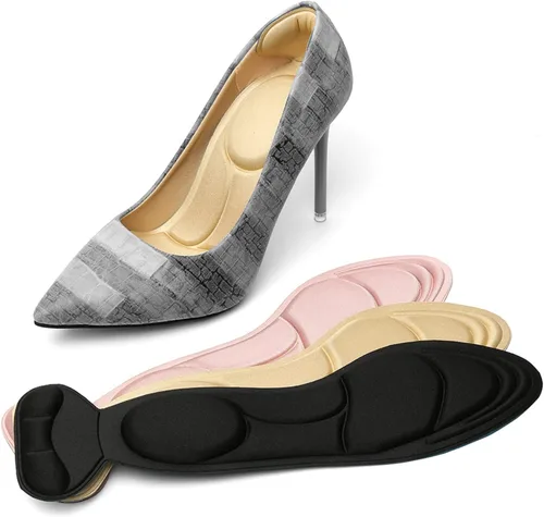 Vista 8 de XINIFOOT 3 pares de plantillas de talón, plantillas de zapatos con empuñaduras de talón, almohadillas de esponja para zapatos de talón, plantillas