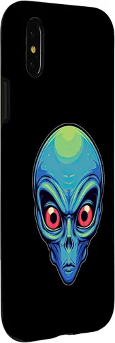 Vista 9 de iPhone 13 Pro Max Alien Face UFO Alien Head Funny Alien Case