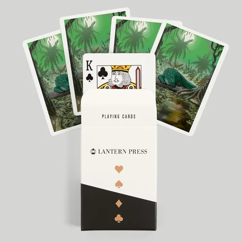 Vista 6 de Lantern Press Alligator in Swamp (52 cartas de juego, baraja de cartas de tamaño póquer con comodines)