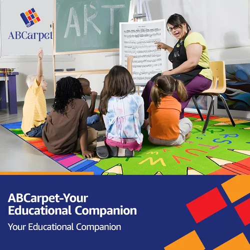 Vista 4 de ABC - Alfombra de 6 pies 6 pulgadas x 8 pies 6 pulgadas, alfombra de lápiz antideslizante para aula, para primaria, preescolar, guardería, sala