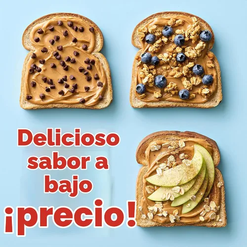 Vista 4 de Peter Pan Mantequilla cremosa de maní, sin gluten, tarro de 16.3 onzas