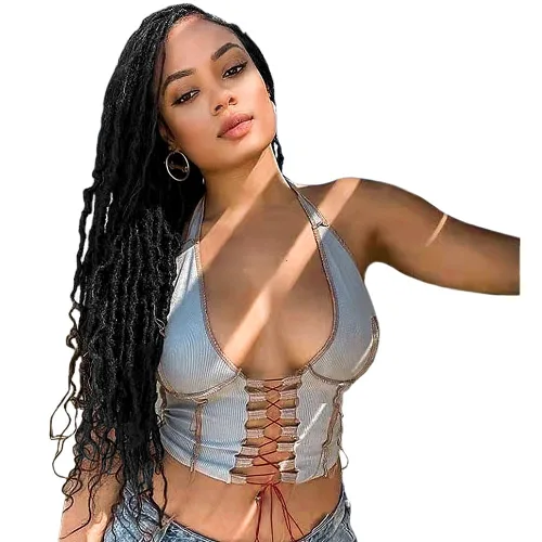 Vista 10 de BOHOBABE Rastas Sintéticas de Ganchillo de 10 Pulgadas, Rastas de Ganchillo Suaves Boho con Puntas Rizadas, Rastas Cortas de Diosa Bohemia de 1#