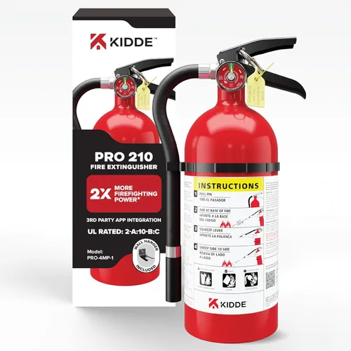 Vista 15 de Kidde Extintor de fuego de grado comercial para oficina, escuelas, recargable 1A10BC Extintor recargable y reutilizable para pequeños incendios