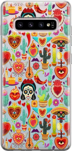 Vista 3 de Funda de teléfono compatible con Samsung Galaxy S25 S24 S23 Ultra S22 Plus S21 FE S20 Note 20 Flexible a prueba de golpes Día de los Muertos
