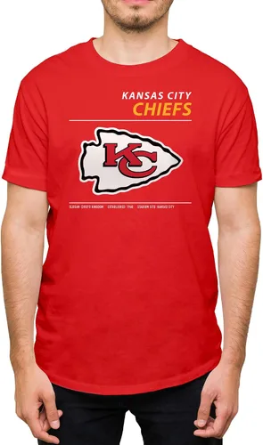 Vista 30 de Hybrid Sports NFL - Team Logo and Stats - Adult Unisex Short Sleeve Fan T-Shirt for Men and Women - Officially Licensed
