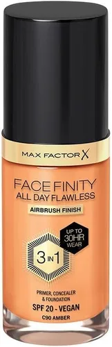 Vista 23 de Max Factor Facefinity 3 en 1 base de maquillaje líquida todo el día sin imperfecciones, SPF 20-32 Beige claro, 30 ml