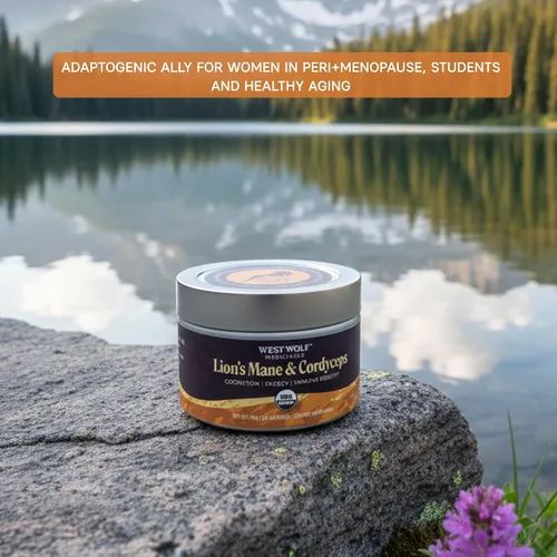 Vista 3 de Cápsulas de hongos de melena de león y Cordyceps, 120 cápsulas veganas, USDA Organic, 2.12 oz