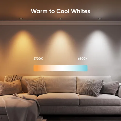 Vista 4 de Nanoleaf Luces de techo LED inteligentes (4 pulgadas Downlight (4PK))