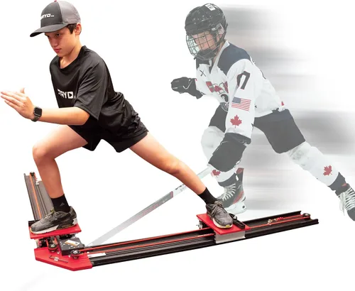 Vista 2 de PowerSkater Sistema de entrenamiento de hockey sobre hielo para el desarrollo de patinaje fuera de temporada y acondicionamiento de fuerza