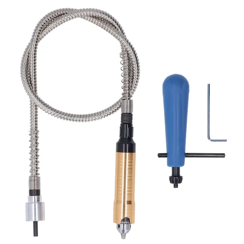Vista 2 de Extensión de eje flexible, adaptador flexible para herramienta rotativa, llave de portabrocas flexible, extensión de taladro eléctrico, herramienta