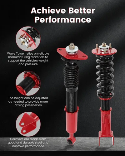 Vista 4 de cciyu Kit de bajada ajustable Coilover para Dodge para Challenger 2011-2022, para Dodge para Charger 2011-2022 Amortiguadores de suspensión Bobinas
