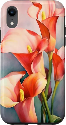 Vista 25 de Calla Lilies Flower Floral Watercolor Case for iPhone 17