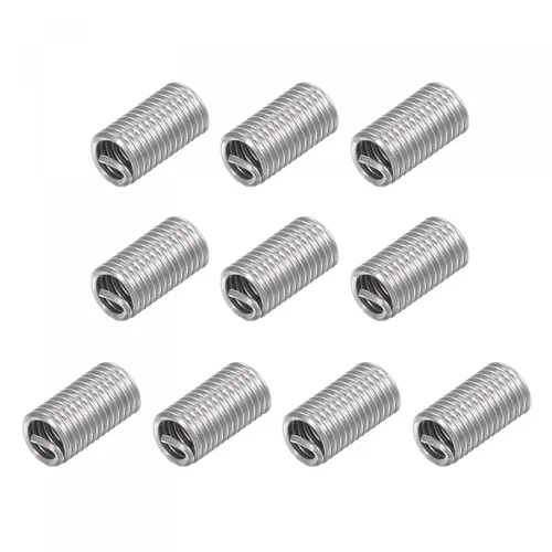Vista 40 de uxcell 50 piezas de insertos de rosca de alambre 1/2-13 UNC 1D (1/2 ") 304 de acero inoxidable helicoidal tipo helicoidal kit de reparación de rosca