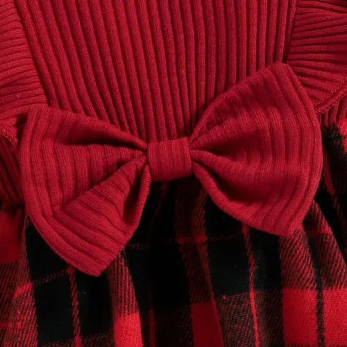 Vista 12 de Mameluco de Navidad para niñas recién nacidas, falda de malla de terciopelo rojo, traje de primera Navidad, regalo de Navidad