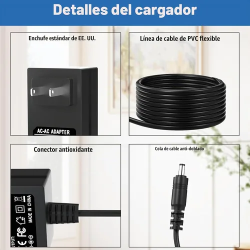 Vista 7 de Cargador de 29.4V para Hoverboard Gotrax compatible con Gotrax GKS Lumios/Plus/Pro/Edge/Nova/Glide 24V y 25.2V Baterías Cable adaptador de corriente