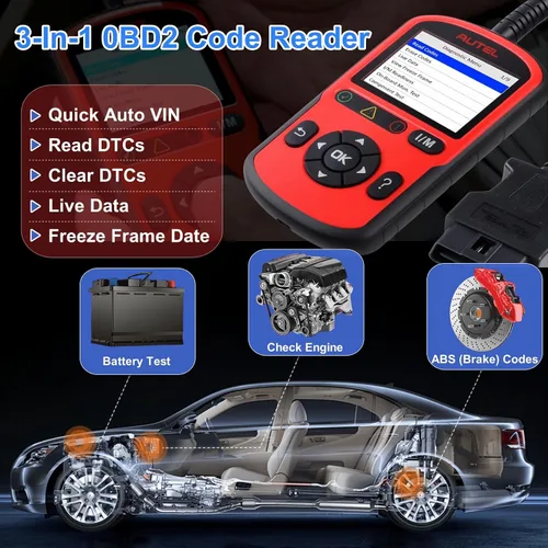 Vista 4 de Autel AL549 OBD2 - Lector de código de escáner con diagnóstico ABS y prueba de batería, código de falla del motor de verificación y reinicio