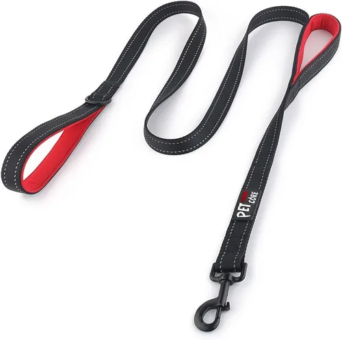 Vista 11 de Plutus Pet Correa de perro de doble asa, 4 pies de largo, para perros medianos y grandes Beige