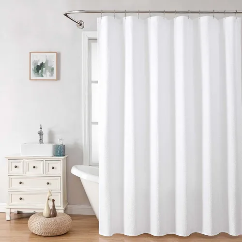 Vista 32 de OVZME Cortina de ducha de tela Berry Stall de 36 x 72 pulgadas, suave y gofre, pequeña cortina de ducha negra para baño con textura para un