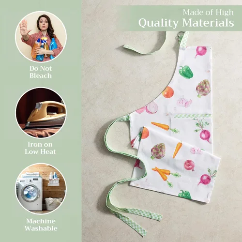Vista 1212 de Maison d' Hermine Delantales para mujer con bolsillo, 100% algodón (27.50 x 31.50 pulgadas)