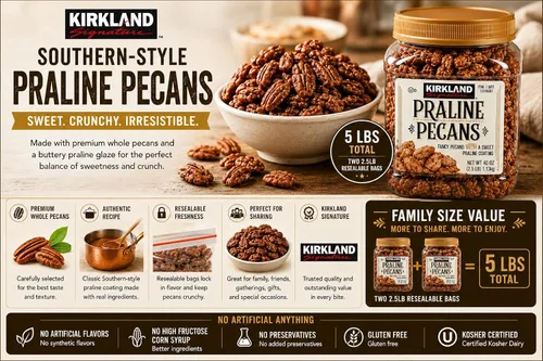 Vista 6 de Kirkland Signature Praline Pecans 2.5lb (paquete familiar) Paquete de 2